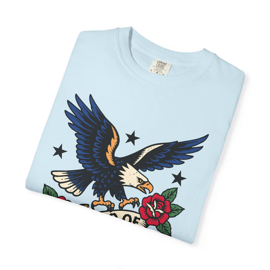Land of the Free Eagle T-Shirt – Vintage American Tattoo Style