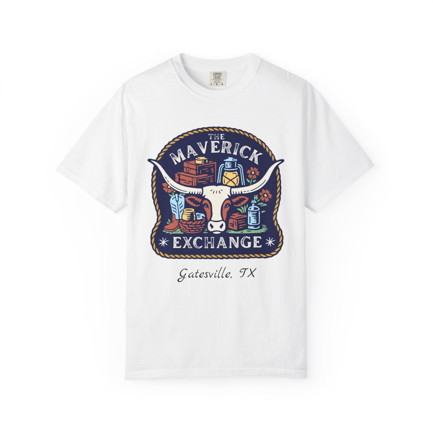 The Maverick Exchange Graphic Tee – Local Texas Market Souvenir