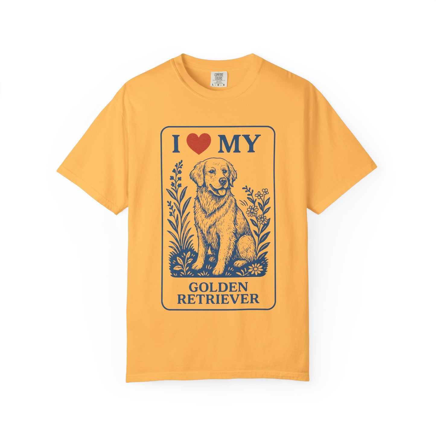 I ❤️ My [Your Dog Breed] T-Shirt – Vintage Floral Pet Lover Tee