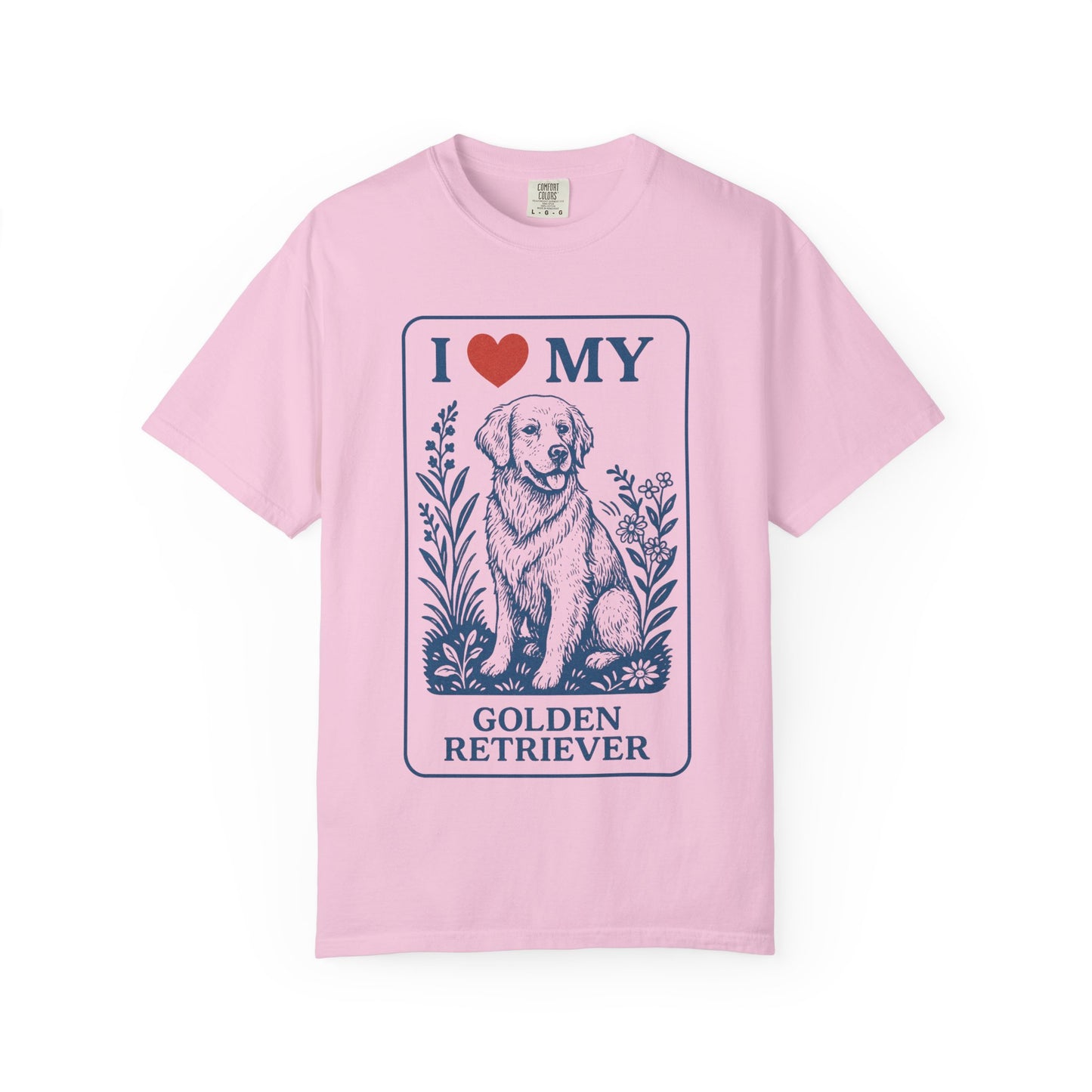 I ❤️ My [Your Dog Breed] T-Shirt – Vintage Floral Pet Lover Tee