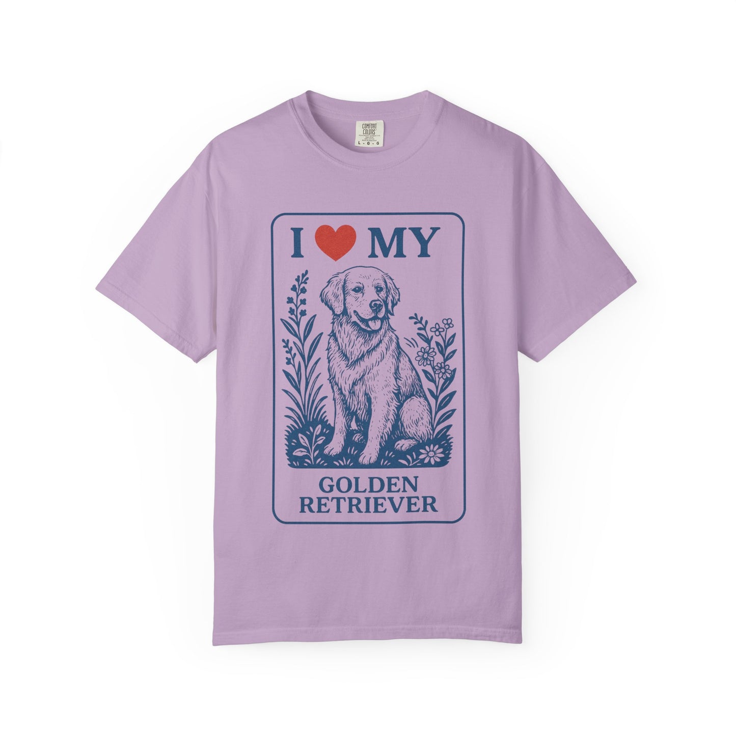 I ❤️ My [Your Dog Breed] T-Shirt – Vintage Floral Pet Lover Tee