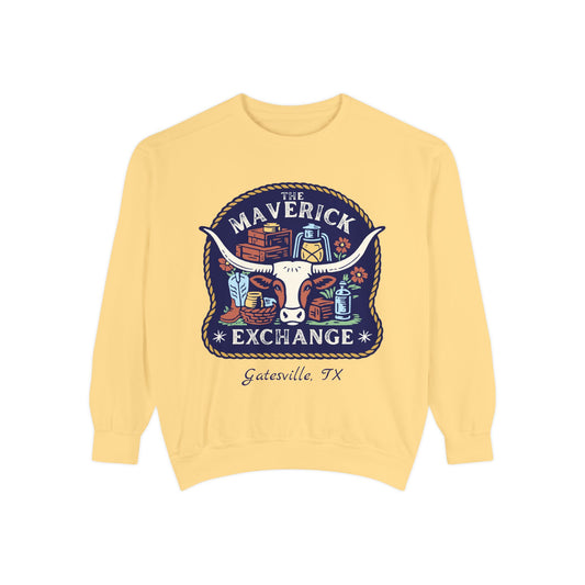 The Maverick Exchange Crewneck – Local Texas Market Souvenir