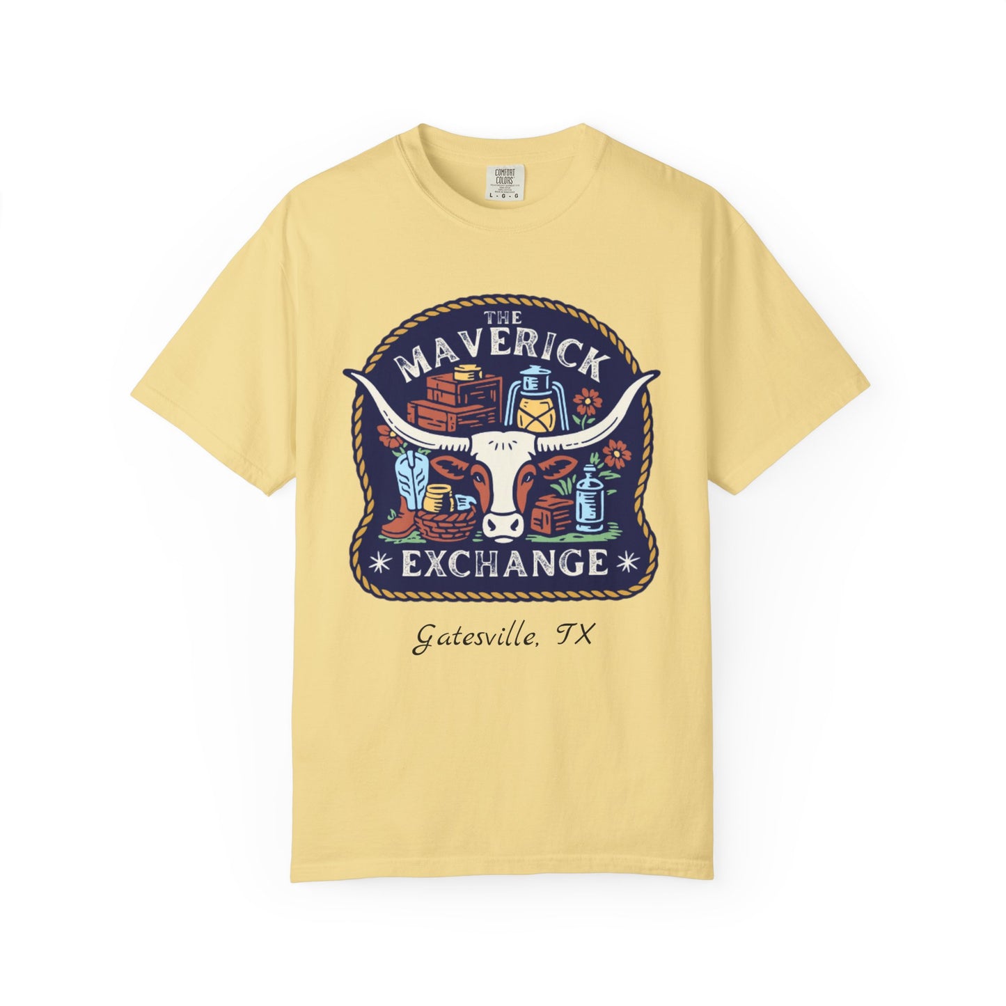 The Maverick Exchange Graphic Tee – Local Texas Market Souvenir