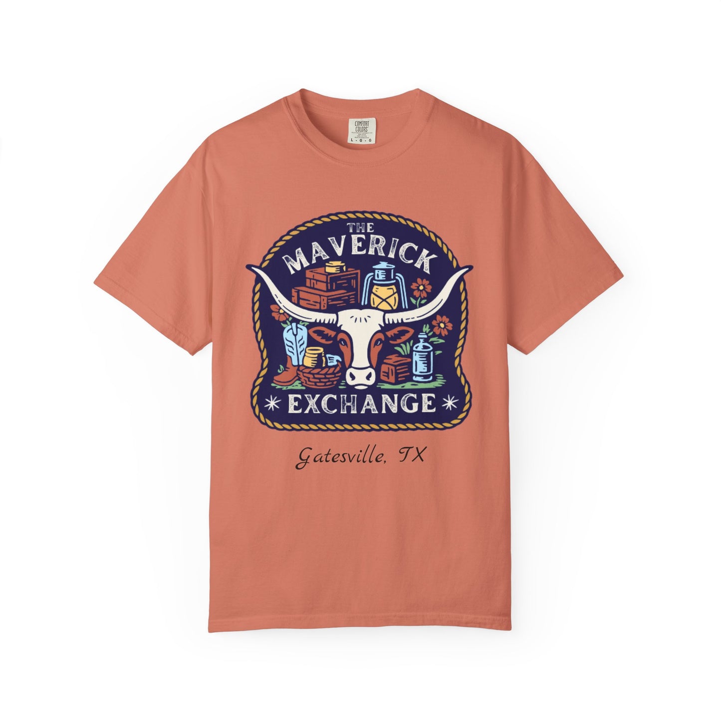 The Maverick Exchange Graphic Tee – Local Texas Market Souvenir