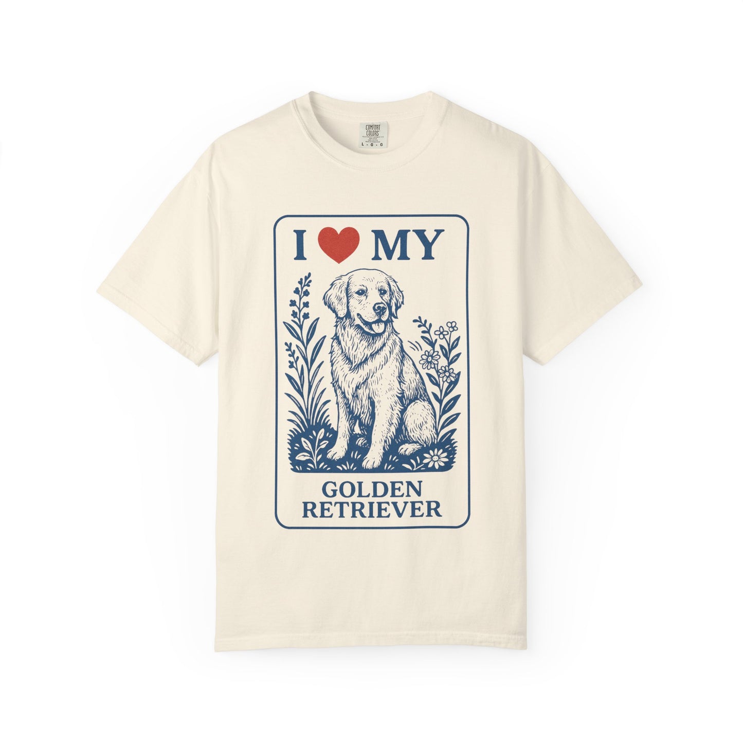 I ❤️ My [Your Dog Breed] T-Shirt – Vintage Floral Pet Lover Tee