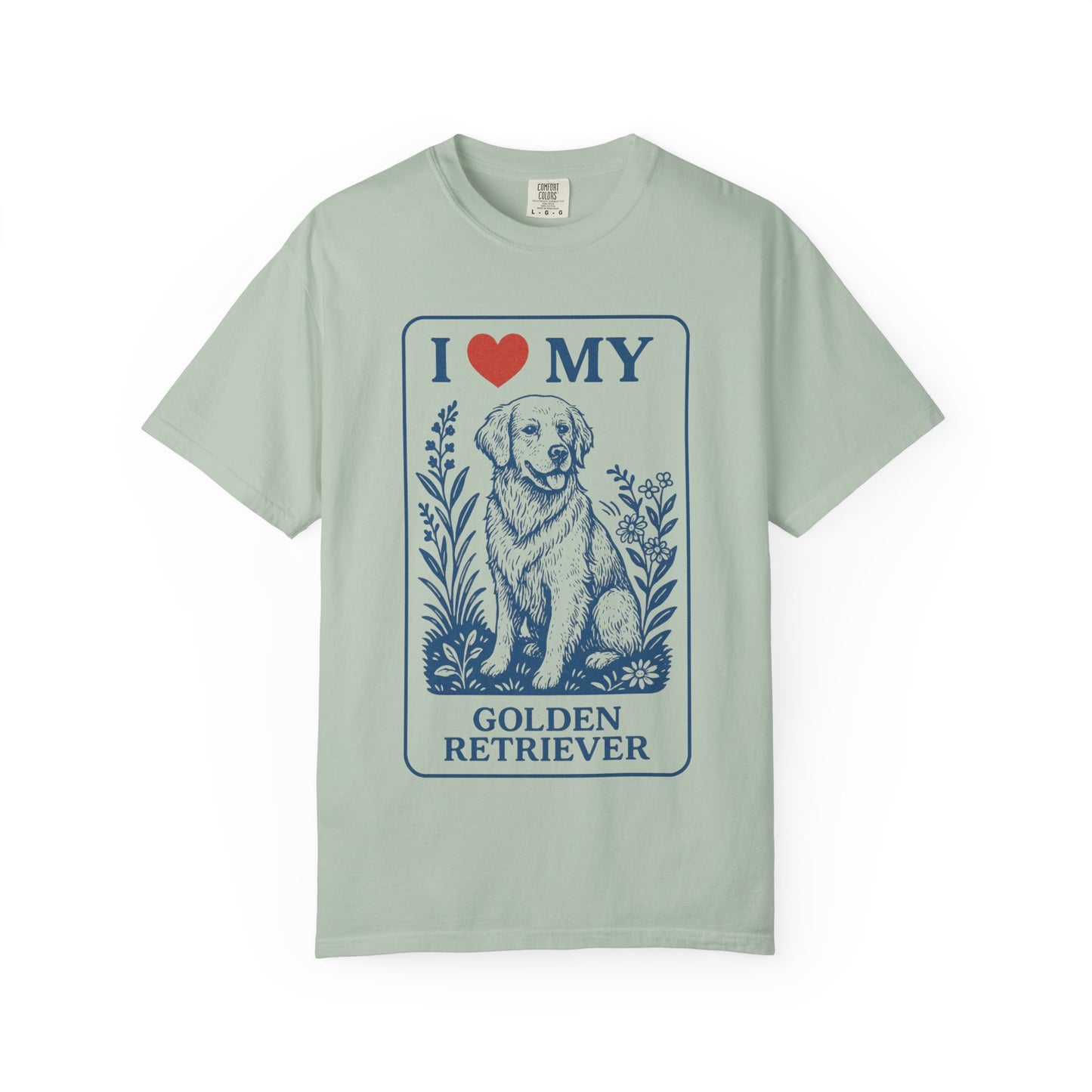 I ❤️ My [Your Dog Breed] T-Shirt – Vintage Floral Pet Lover Tee