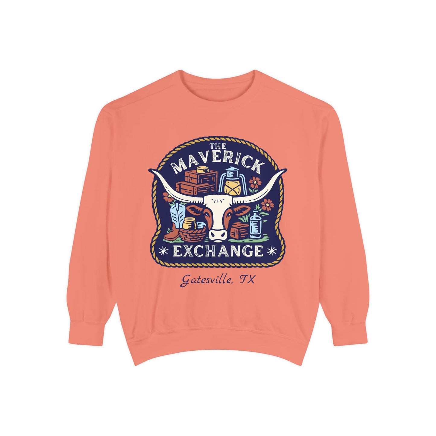The Maverick Exchange Crewneck – Local Texas Market Souvenir