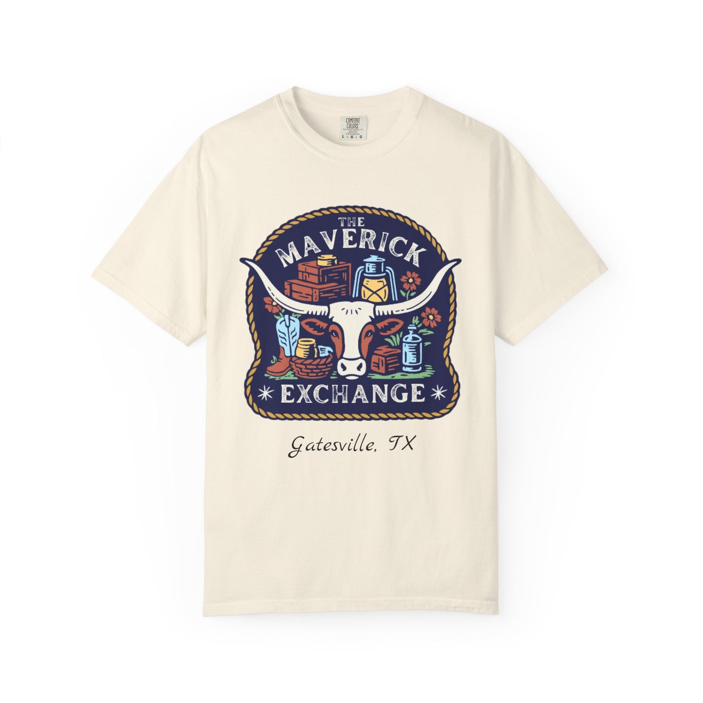 The Maverick Exchange Graphic Tee – Local Texas Market Souvenir