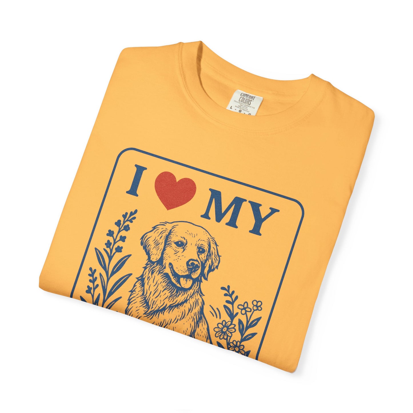I ❤️ My [Your Dog Breed] T-Shirt – Vintage Floral Pet Lover Tee