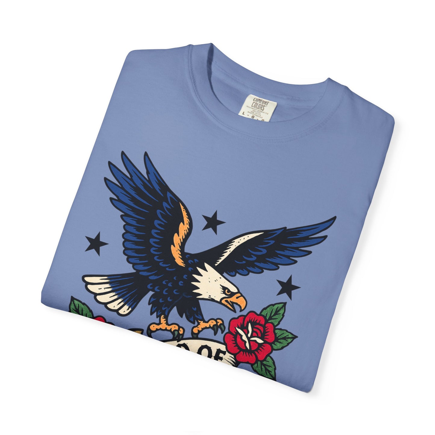 Land of the Free Eagle T-Shirt – Vintage American Tattoo Style