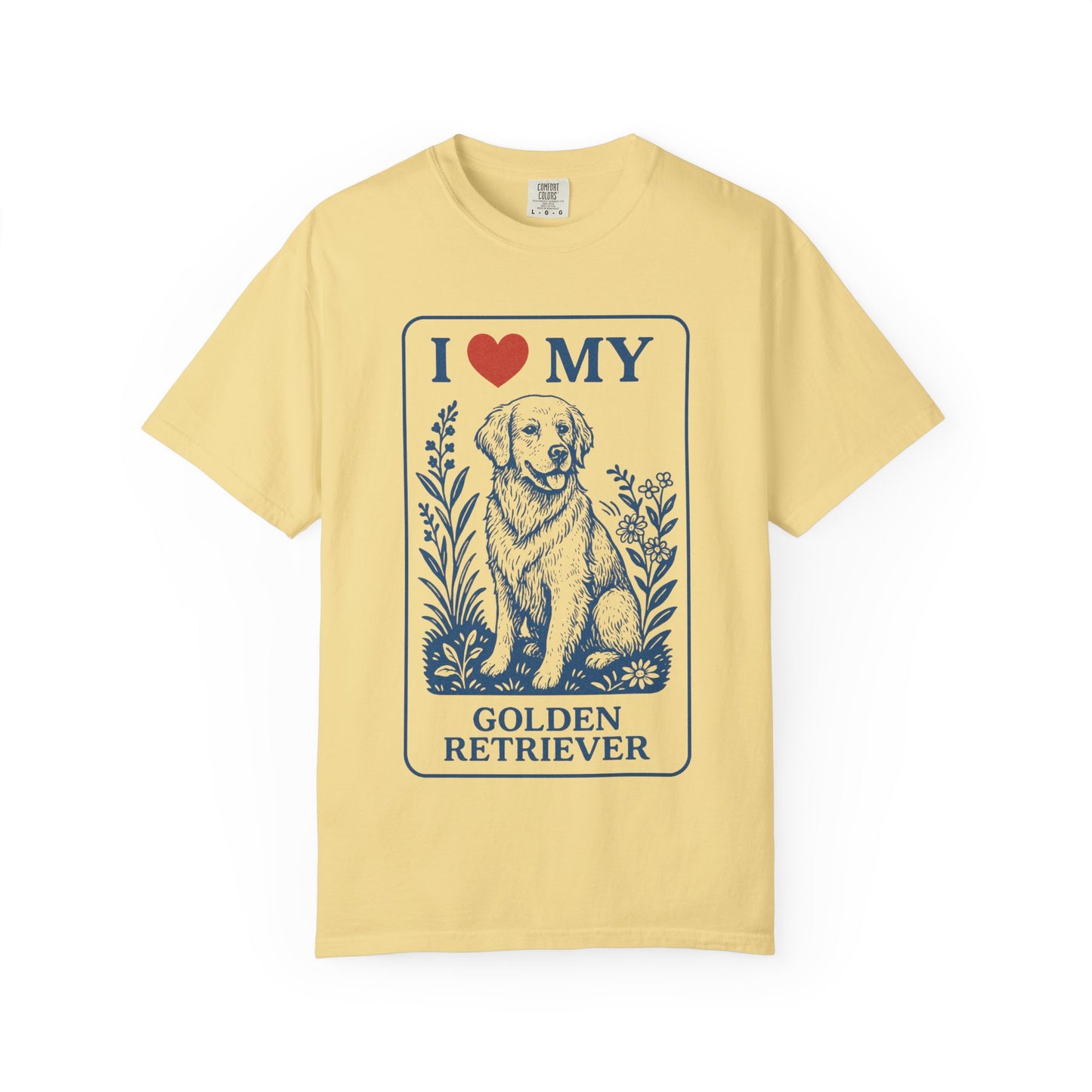 I ❤️ My [Your Dog Breed] T-Shirt – Vintage Floral Pet Lover Tee