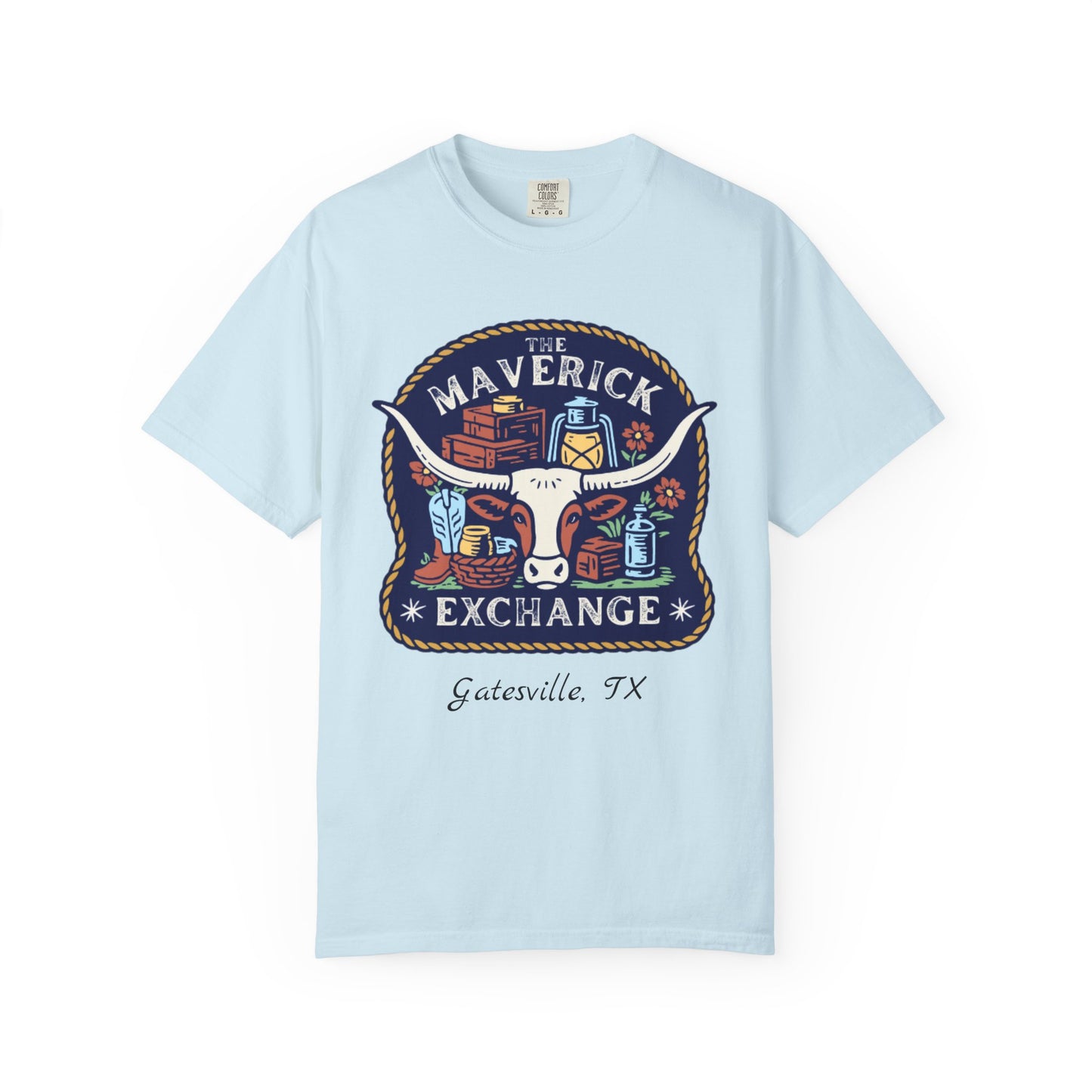 The Maverick Exchange Graphic Tee – Local Texas Market Souvenir