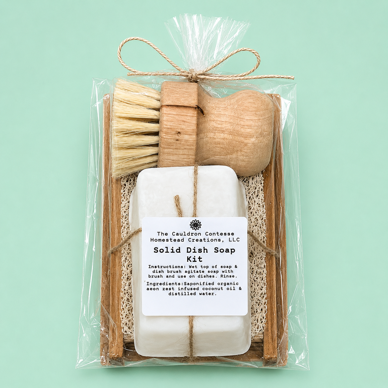 Solid Dish Soap Kit – Non-Toxic, Small Batch, Refillable, Eco-Friendly